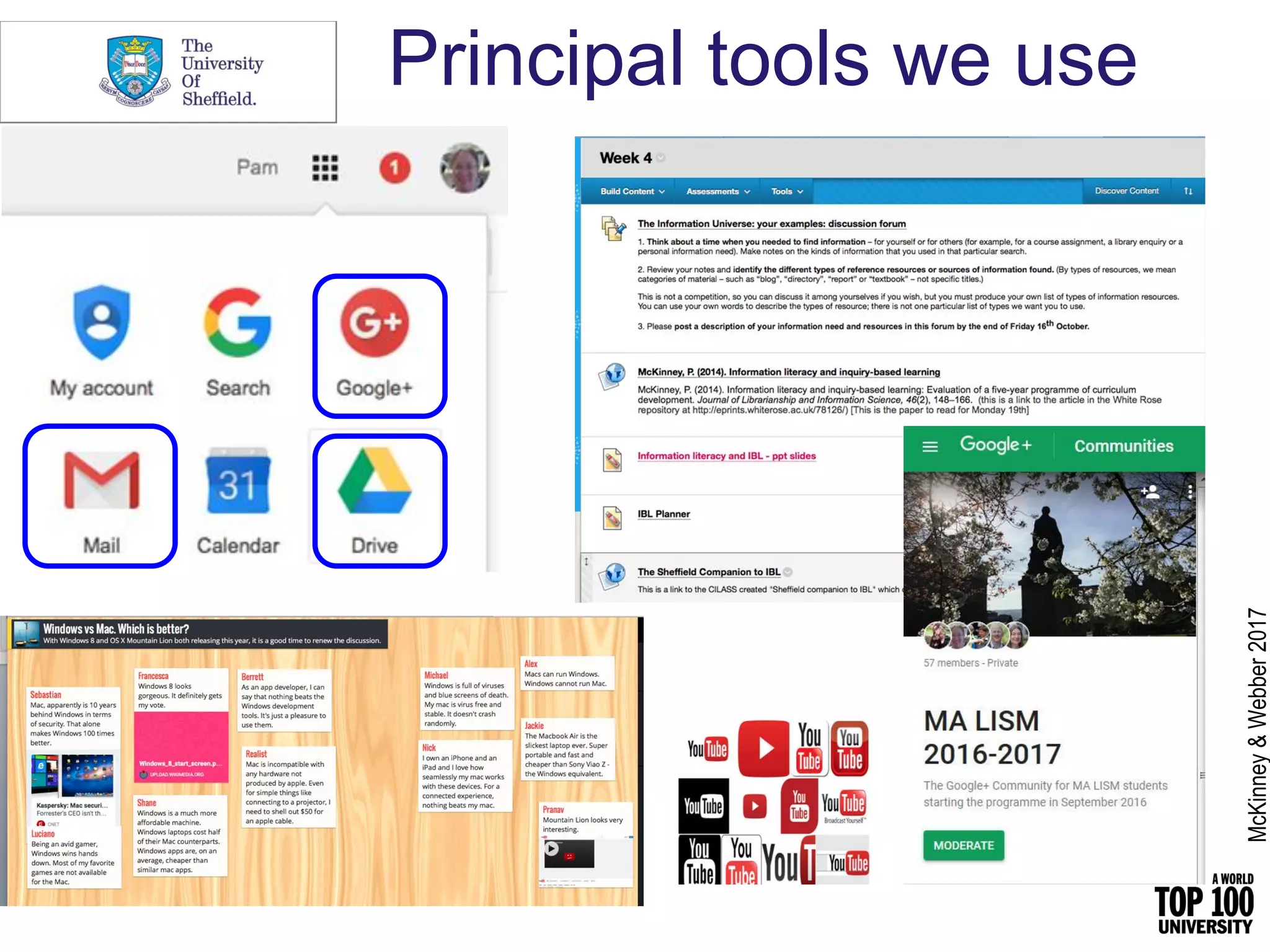 Principal tools we use
McKinney&Webber2017
 