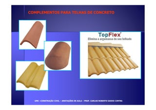 COMPLEMENTOS PARA TTEELLHHAASS DDEE CCOONNCCRREETTOO 
UUMMCC –CCOONNSSTTRRUUÇÇÃÃOO CCIIVVIILL – AANNOOTTAAÇÇÕÕEESS DDEE AAUULLAA – PPRROOFF.. CCAARRLLOOSS RROOBBEERRTTOO GGOODDOOII CCIINNTTRRAA 
 