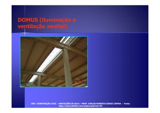 DDOOMMUUSS ((iilluummiinnaaççããoo ee 
vveennttiillaaççããoo zzeenniittaall)) 
UUMMCC –CCOONNSSTTRRUUÇÇÃÃOO CCIIVVIILL – AANNOOTTAAÇÇÕÕEESS DDEE AAUULLAA – PPRROOFF.. CCAARRLLOOSS RROOBBEERRTTOO GGOODDOOII CCIINNTTRRAA - FFoonnttee:: 
hhttttpp::////wwwwww..ddeeccfflleexx..ccoomm//eennggiinnee..pphhpp?ccaatt==5544 
 