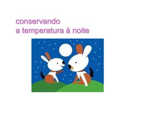 conservando
a temperatura à noite
 