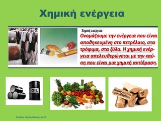 Χημική ενέργεια
Επιμέλεια: Χρήστος Χαρμπής σελ. 27
 