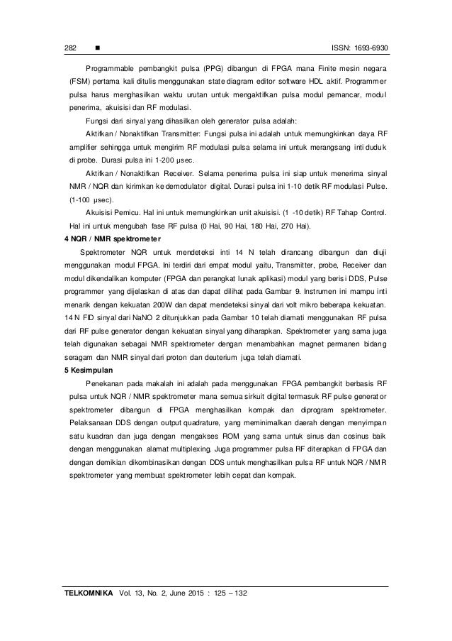 Telkomnika fpga based rf pulse generator for nqrnmr spectrometer