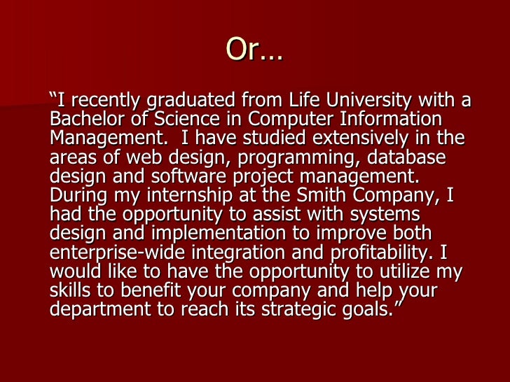 Tell Me About Yourself