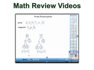 Math Review Videos
 