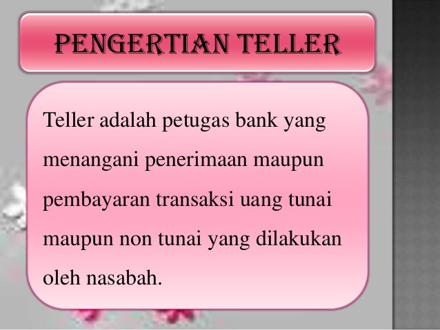 Bank teller перевод