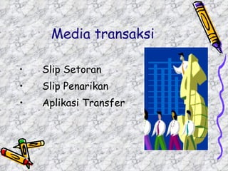 Media transaksi Slip Setoran Slip Penarikan Aplikasi Transfer 