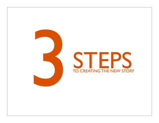 3STEPSTO CREATING THE NEW STORY
 