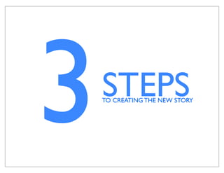 3STEPSTO CREATING THE NEW STORY
 