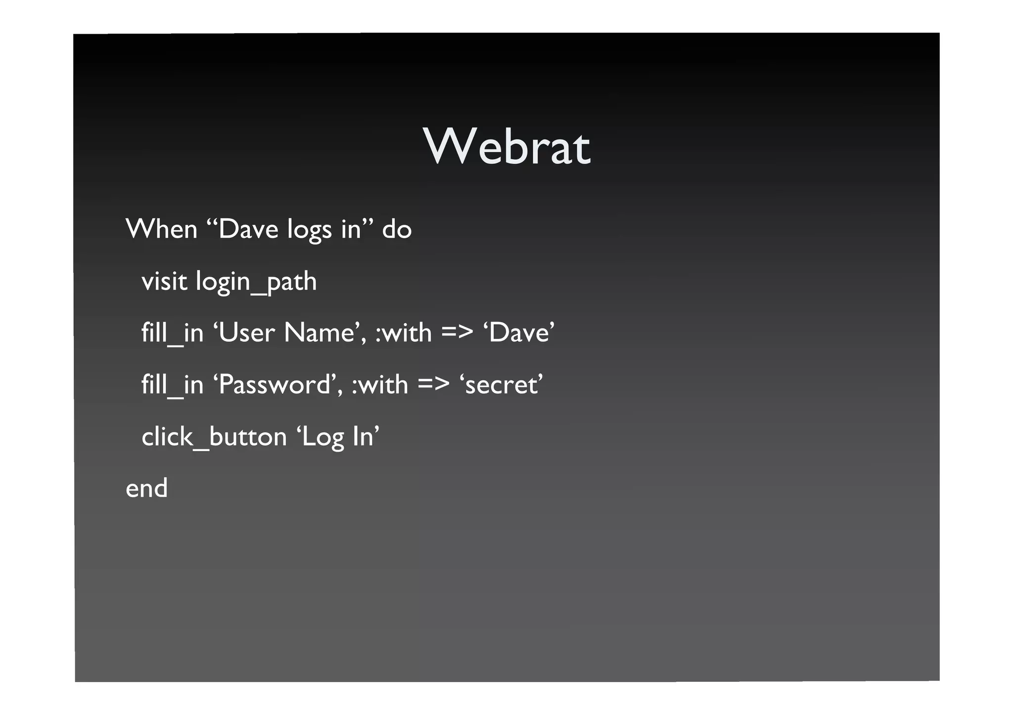 Telling Stories With RSpec