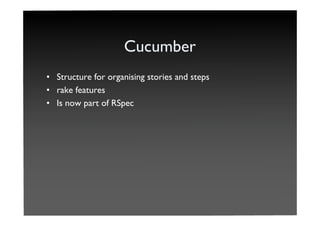 Telling Stories With RSpec