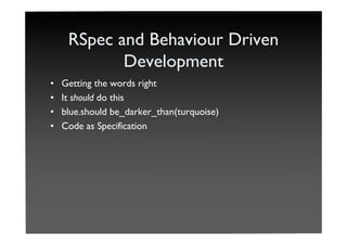Telling Stories With RSpec