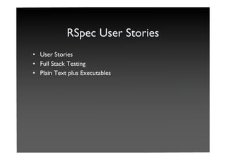 Telling Stories With RSpec