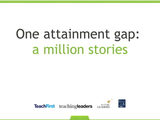 One attainment gap:  a million stories 