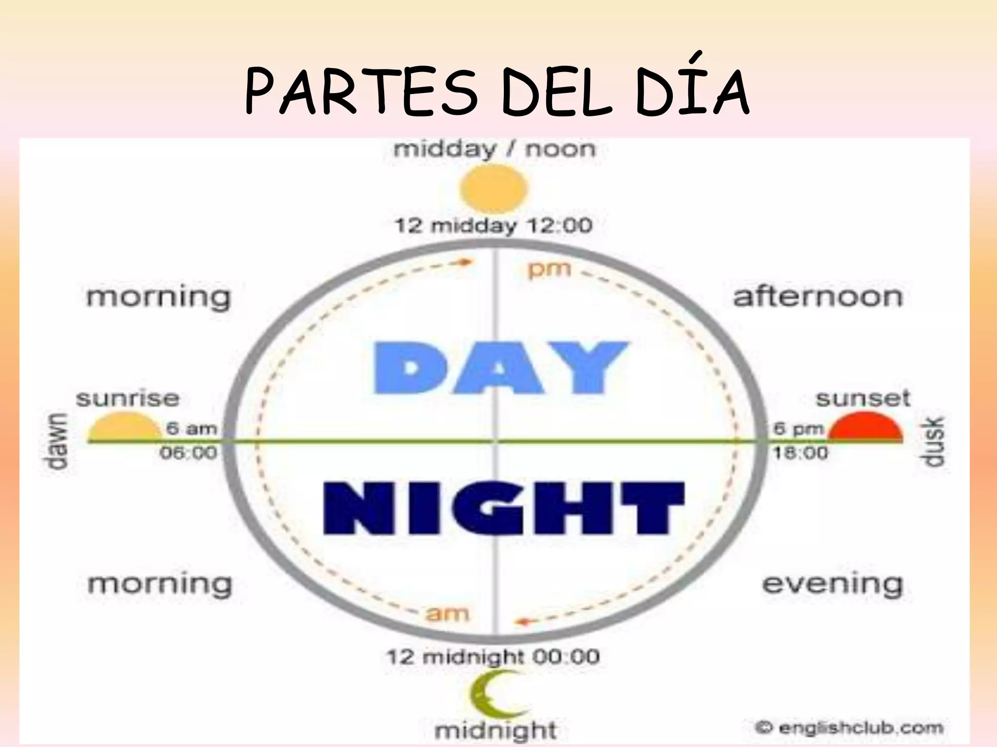 PARTES DEL DÍA