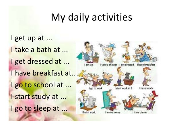 Telling the time with daily activities