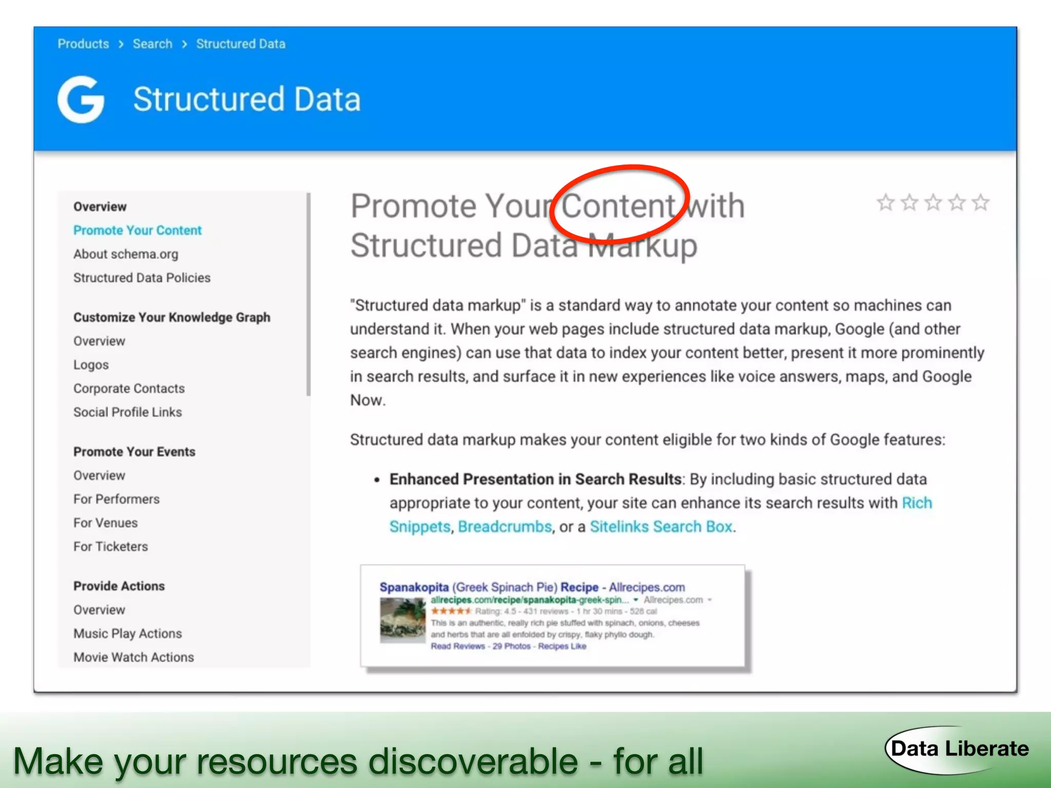 Make your resources discoverable - for all
 