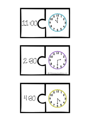 ©	
  123Homeschool4me.com
11:00
2:30	
  
4:30	
  
 