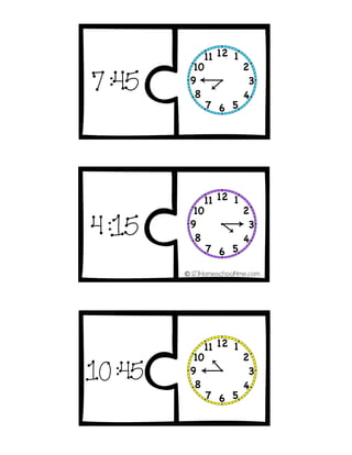 ©	
  123Homeschool4me.com
7:45
4:15	
  
10:45	
  
 