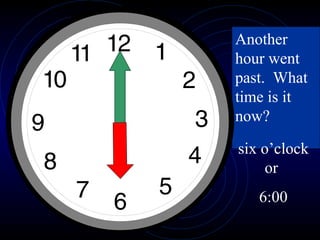 Telling time to hour | PPT