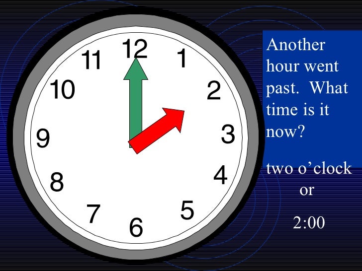 Telling time to hour