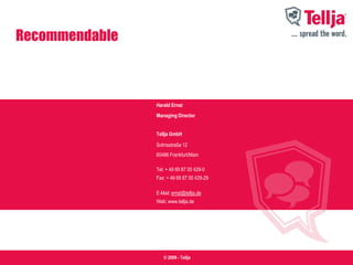 Tellja Refferal Program