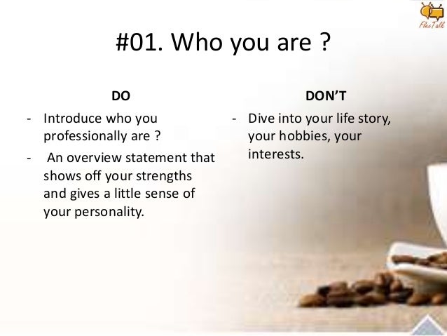 interview tell me about yourself