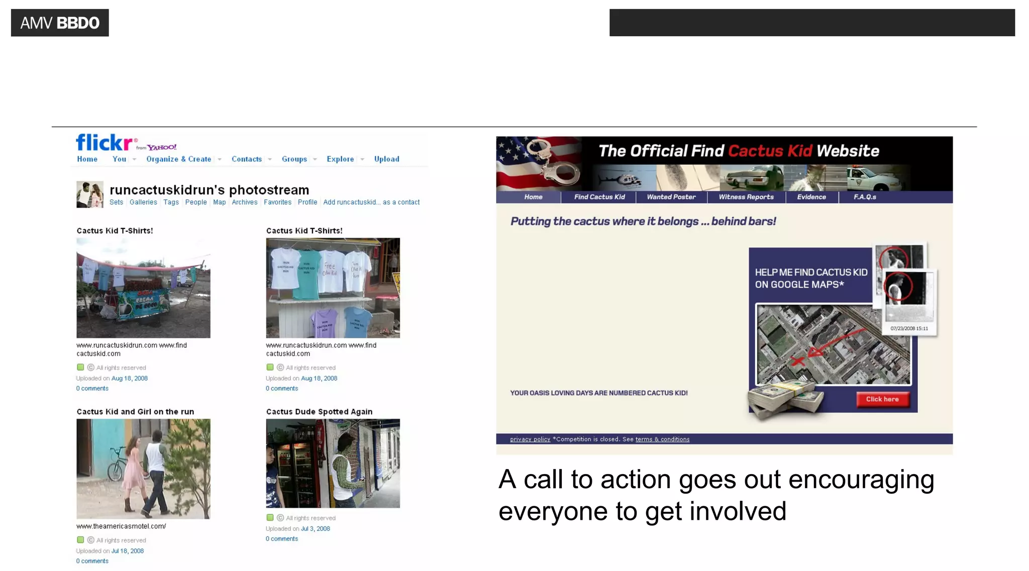 A call to action goes out encouraging
everyone to get involved
 