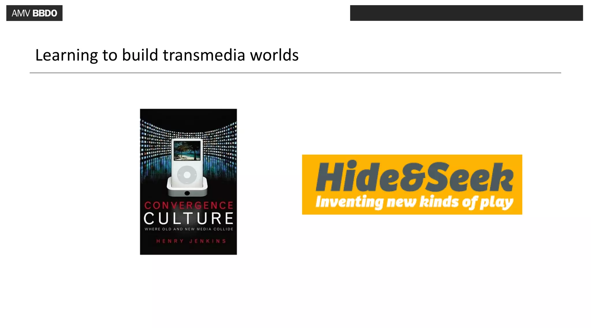Learning to build transmedia worlds
 