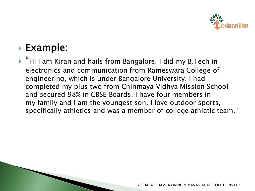 Tell me something about yourself