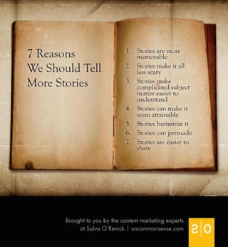 7 reasons financial marketing should tell more stories