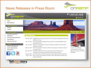 News Releases in Press Room
 