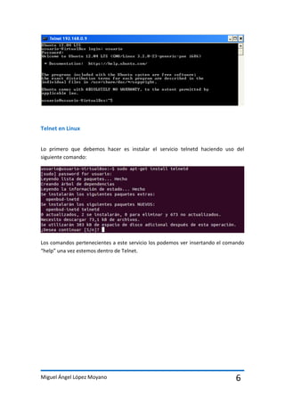 Telnet Help Linux Uso de Telnet en Windows y Linux | PDF