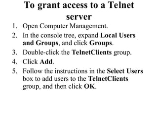 Comprehensive Guide to Telnet Configuration and Usage on Windows ...