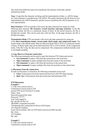 telnet ftp email | DOCX