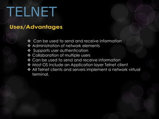 Telnet & Secure Shell | PPTX