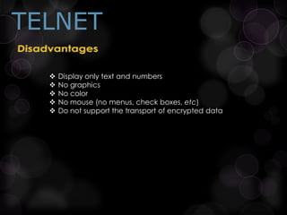 Telnet & Secure Shell | PPTX