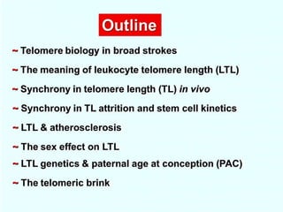The Long and the Short of It- Telomeres, Aging and Chronic Disease