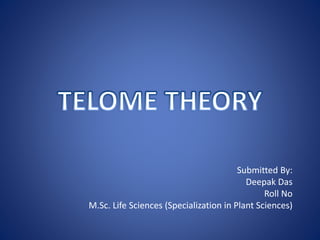 Submitted By:
Deepak Das
Roll No
M.Sc. Life Sciences (Specialization in Plant Sciences)
 