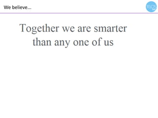 We believe...
14h00 às 14h15 - recepção
 