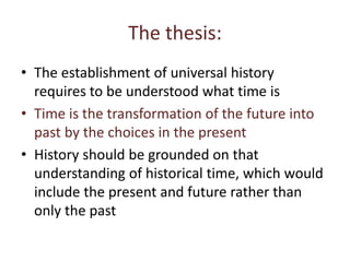 Universal History & the Problem of Time | PPTX