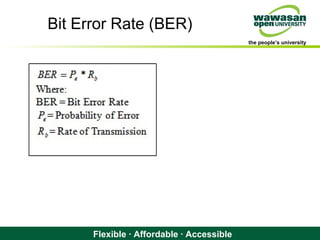the people’s university
Flexible · Affordable · Accessible
Bit Error Rate (BER)
 