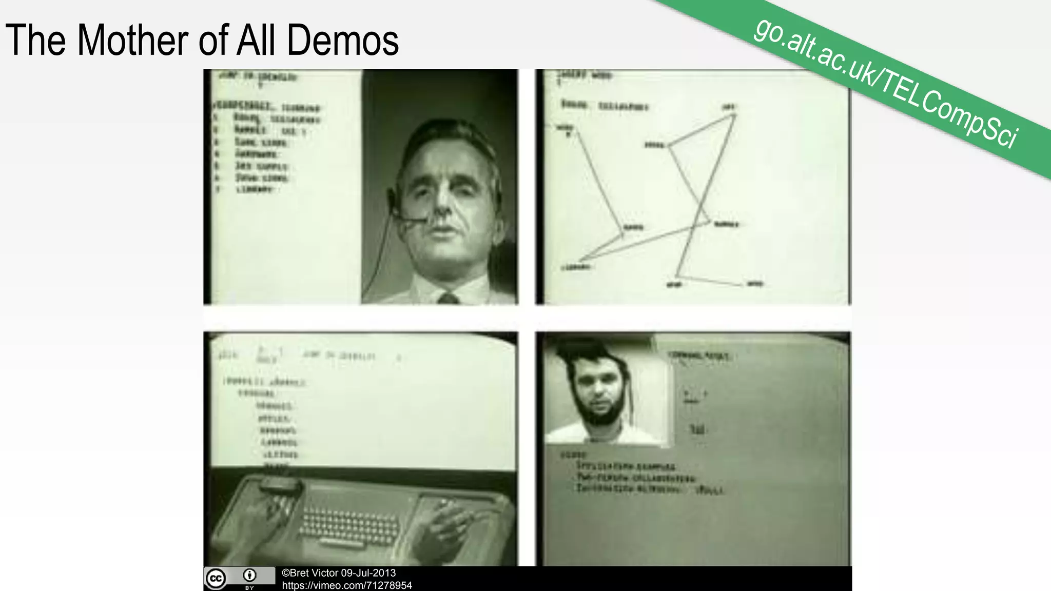 ©Bret Victor 09-Jul-2013
https://vimeo.com/71278954
The Mother of All Demos
 