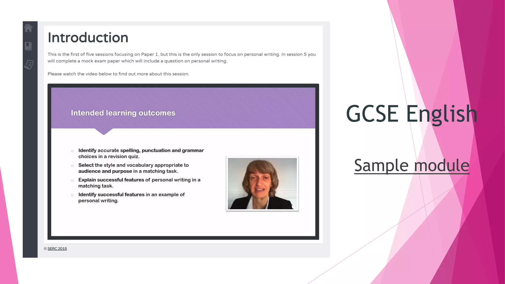 GCSE English
Sample module
 