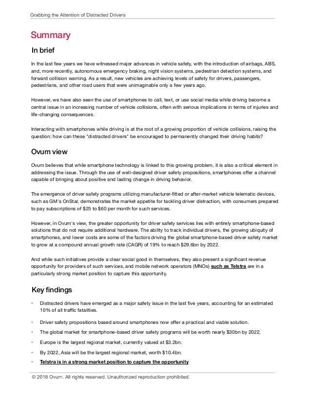 Ovum Report Telstra Positioned To Unlock 30bn Driver Safety Market