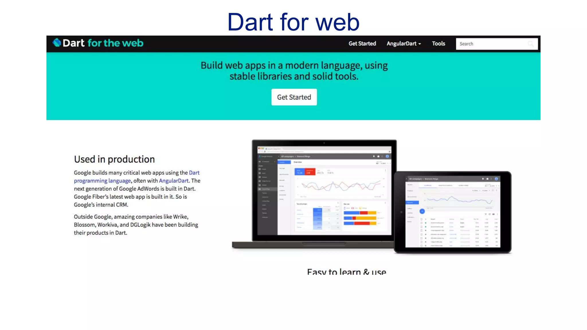 Dart for web 