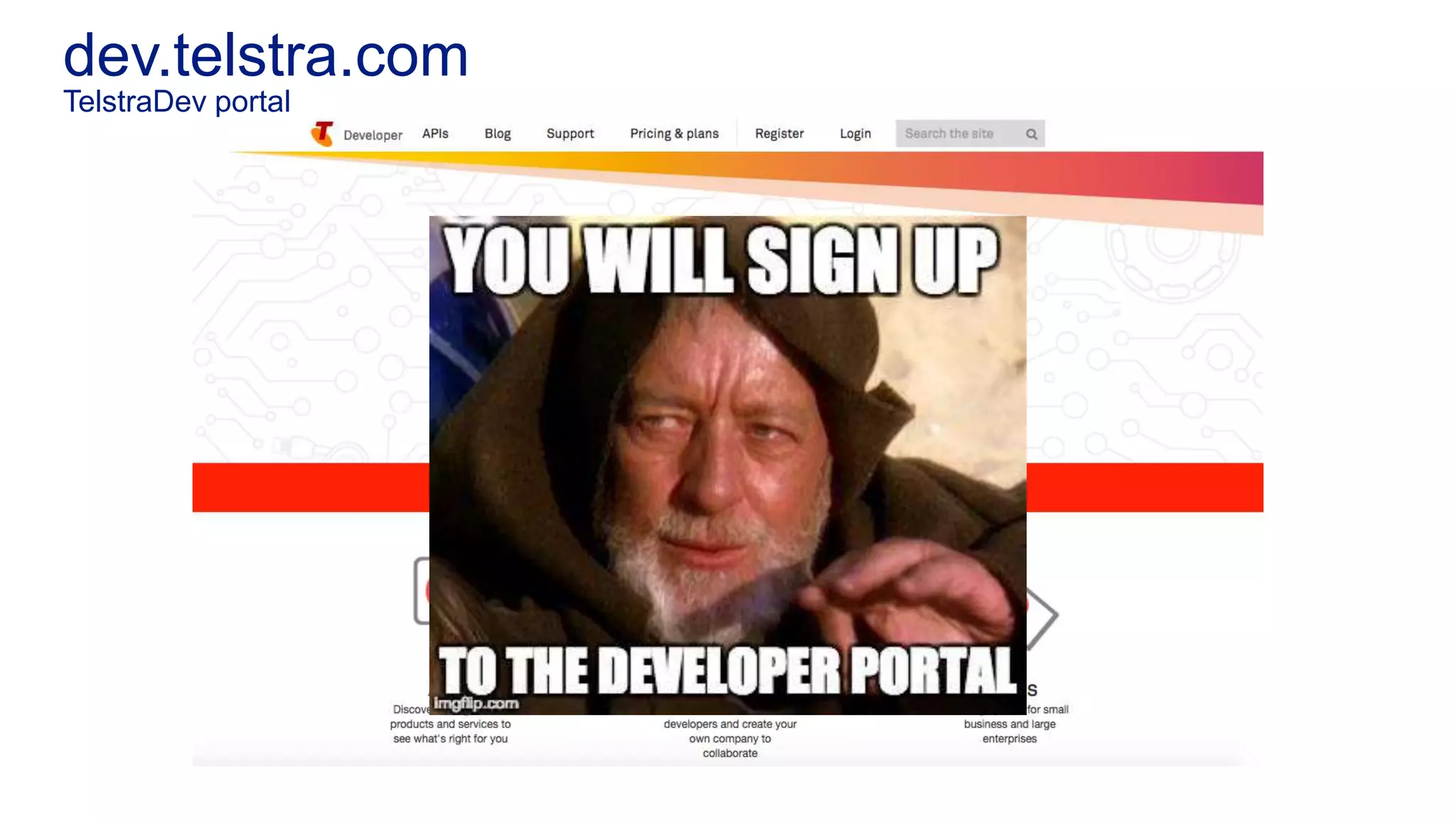 dev.telstra.com TelstraDev portal 