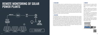 REMOTE MONITORING OF SOLAR
POWER PLANTS
// CHALLENGE // BENEFITS
// SOLUTION
The solar power plant consists of a sophisticated infrastructure working in perfect sync to
maximize the potential electricity production. Primary components are solar panels, invert-
ers, solar controllers and transmission or energy storage systems. The performance of solar
power plants must be closely monitored to ensure the maximum productivity and availability
to make sure that everything is running smoothly and the electricity generation rate is within
acceptable values to satisfy project ROI* schedule. Besides, remote monitoring is essential to
scheduled maintenance, such as part replacement or solar panel cleaning, required for the
power plant to maximize long term performance. Solar power plants are mostly located in
remote areas because of the large amount of land area they occupy. Remote location poses
a challenge for remote monitoring connectivity because wired Internet sources are rarely
available at solar power production plant locations.
The topology above outlines a simplified classic remote monitoring solution with a cellular
connectivity device at its core. The Solar controller is a brain of solar power plant operation
and is generally capable of outputting system data via industrial protocols, such as Modbus
TCP. Depending on the size of the solar power plant, numerous solar charge controllers are
set-up to track electricity generation data from a set of solar panels. The best way to interpret
this data is to use a cloud IoT platform where the data is aggregated and presented to the op-
erator with performance metrics and suggested maintenance insights. TRB140 is a popular
choice for this use case because of its secure and reliable cellular connectivity via 4G LTE and
easy to use user interface, which requires no specialized training. Moreover, TRB140 includes
advanced RutOS features, such as multiple VPN services, industrial, networking, & remote
management protocols (Modbus TCP, MQTT and more.).
Easy to scale – you can configure infinite
number of TRB140 in minutes using Tel-
tonika Remote Management System
(RMS).
Low-power – TRB140 uses only 2W of pow-
er when transferring data at maximum
speeds and only 0.4 W when idle with an
active data connection.
Easy management – with Teltonika RMS
you can keep all TRBs up to date with the
newest firmware and conveniently mon-
itor and control the gateways from any-
where – even without Public IP!
Industrial design – TRB140 has a strong al-
uminium casing, wide range of supported
power supply voltage and a wide operat-
ing temperature range.
WIRELESS DATA CONNECTION
WIRED DATA CONNECTION
TRB140
4G LTE
4G LTE
INTERNET
RMS SOLAR ERP
(ENTERPRISE RESOURCE
PLANNING PLATFORM)
MODBUS TCP
SOLAR CHARGE
CONTROLLER
24
23
 
