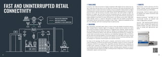 FAST AND UNINTERRUPTED RETAIL
CONNECTIVITY
// CHALLENGE // BENEFITS
// SOLUTION
In essence, the retail environment is highly competitive. With digital services advancing rap-
idly, it takes less and less time to turn an idea into a business, and many entrepreneurs and
enterprises seek to reduce the time-to-market as much as possible. Advancements in digital
marketing drive customer demand, but regardless of the growing popularity of e-commerce,
physical retail is still the primary consumer market driver. The retail market is highly de-
pendent on reliable, fast, and secure internet connectivity both for customer services and
internal operations, including stock management. Even though wired Internet connectivity is
widely available in the hearts of urban environments, such options cannot offer 100% avail-
ability. Besides, there is a need for alternatives to obtain fast and reliable connectivity in
areas where internet connectivity is unstable or slow. Finally – speed and availability are not
the only challenges, with the increasing threats of cybersecurity.
4G is becoming a favorable option when it comes to fast and reliable connectivity options.
With multiple cellular modules, higher LTE categories, mobile Internet services can match
and surpass the speeds of wired connections in congested areas. However, cellular solutions
can be deployed instantly without the need for cabling and arranging long-term contracts.
Choosing a professional cellular router with two simultaneously working Cat 6 modules can
resolve retail connectivity security, downtime, and availability challenges. With our RUTX12,
the two SIM cards working together can provide speeds up to 600 Mbps and ensure that all
retail solution components are connected. Two modules increase security by splitting traffic,
for example, for corporate communication and customer services.
As shown in the topology, the POS system, computer, and thermal camera connect to the
router via Ethernet. In contrast, barcode scanners and tablets connect to a secure, private Wi-
Fi network. As RUTX12 can support IPsec, OpenVPN, and other VPN services, companies can
configure their networks accordingly to their needs and requirements. Finally, the RUTX12
is compatible with the Remote Management System, allowing system operators to monitor
and manage the whole network remotely, including remote configuration, firmware updates,
notifications, reports, and much more.
Performance - RUTX12 with two LTE CAT 6
cellular modules working simultaneously
can provide speeds up to 600 Mbps.
Functionality – RUTX12 is able to split traf-
fic between two mobile connections with
load balancing.
Remote monitoring – with RMS, you can
conveniently monitor all network and
make configurations remotely.
Security – with advanced RutOS features,
RUTX12 offers multiple VPN options, em-
bedded firewall, and other security fea-
tures to comply with high-security stan-
dards.
82
81
 