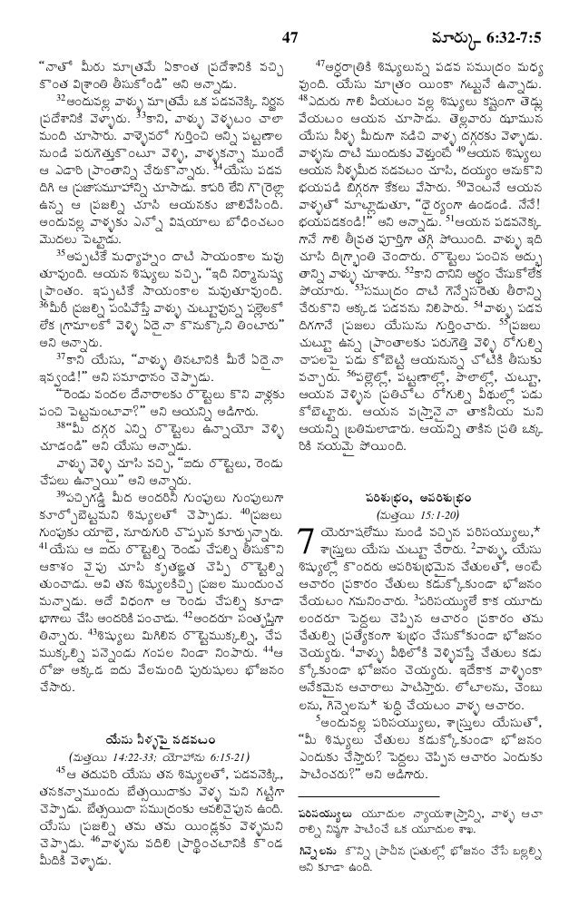 Telugu Bible 41 Mark