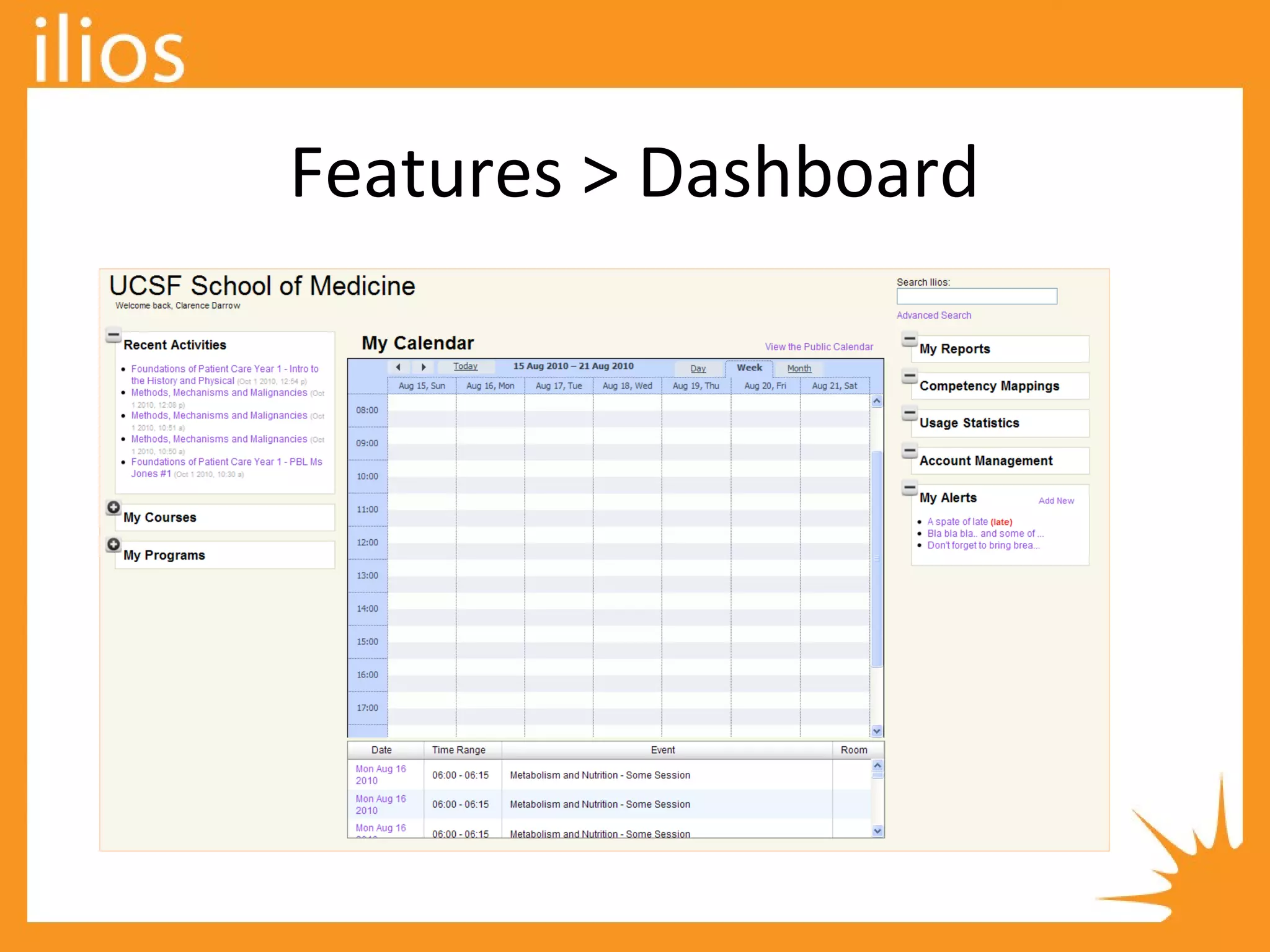 Features > Dashboard
 